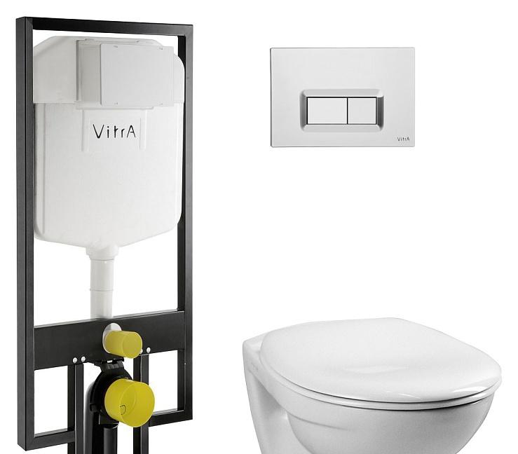 Vitra Normus, Унитаз подвесной с инсталляцией и кнопкой, 9773B003-7200