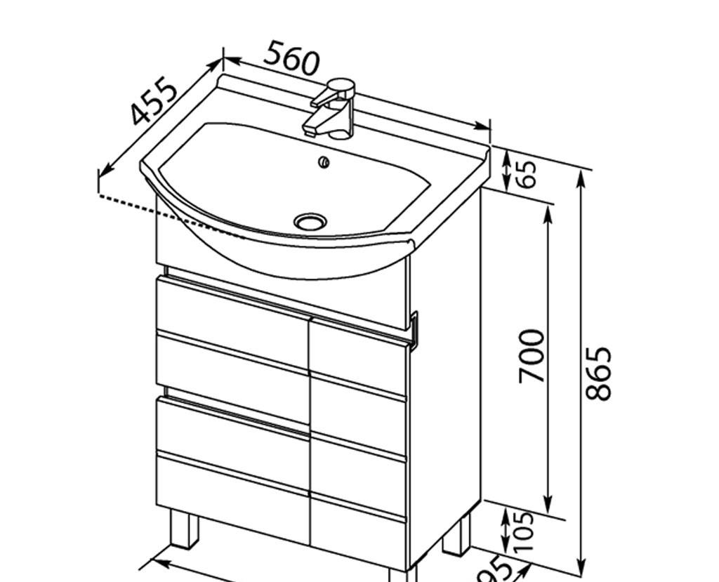 Aquanet Доминика, Тумба для раковины, 00170261