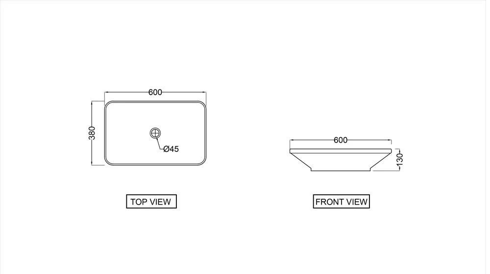 Раковина - Jaquar, Laguna, 60x38x13 см, LAS-WHT-91905