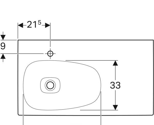 Geberit Citterio, Раковина, 500.548.01.1