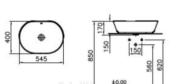 Vitra Geo, Раковина, 7427B003-0012