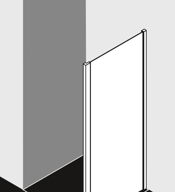 Боковая стенка - Kermi, Cada XS, 80x200 см, CKTWD12020VPK