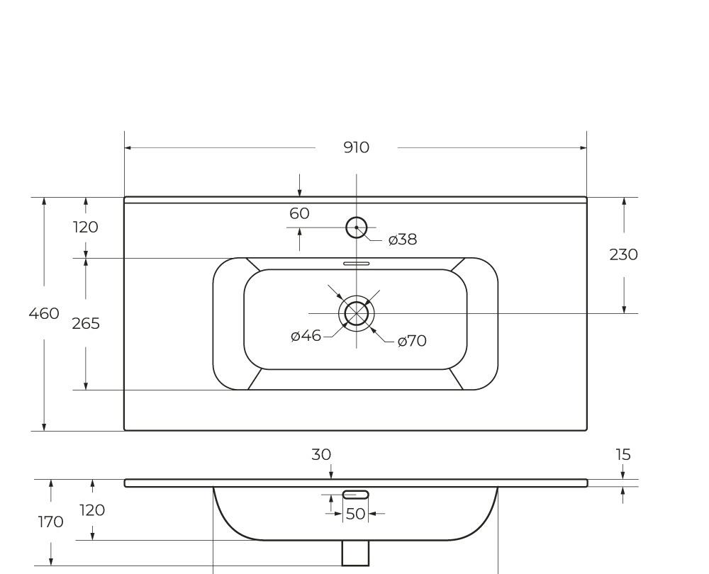 Cezares Duet, Раковина, CZR-8095-90