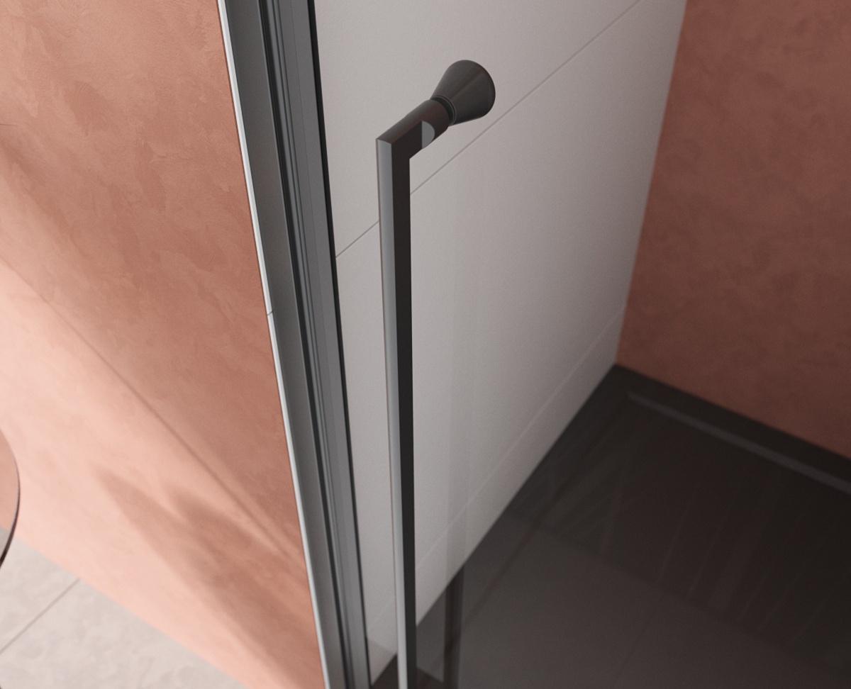 Душевая дверь - Cezares, Liner, 90x195 см, LINER-B-12-90-C-NERO-R