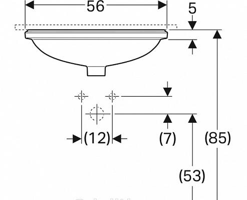 Geberit Variform, Раковина, 500.754.01.2