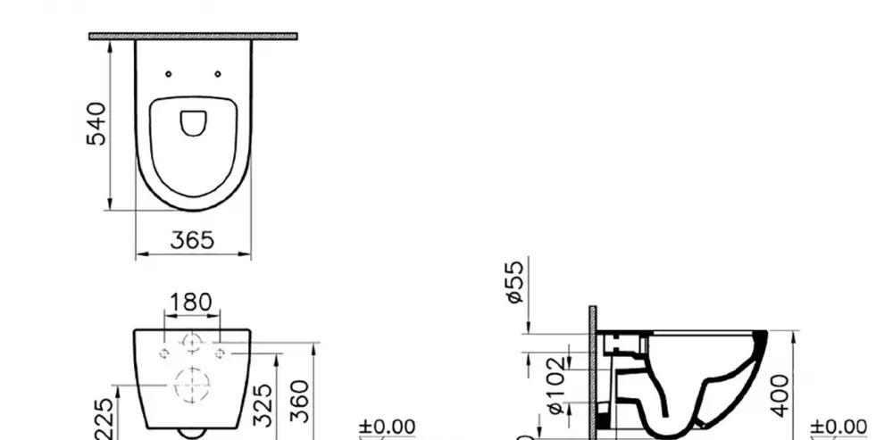 Vitra Sento, Унитаз подвесной, 7748B083-0101