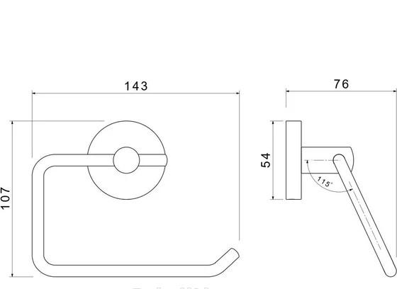 Aquatek Оберон, Держатель туалетной бумаги, AQ4218CR