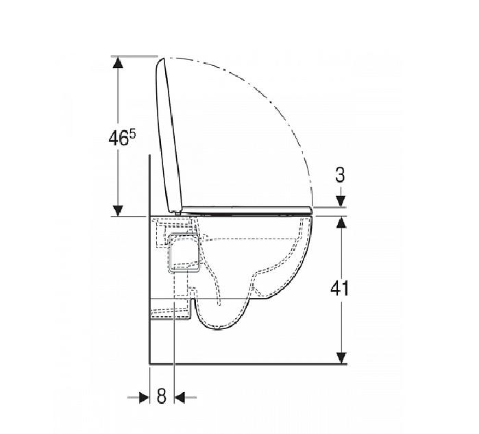 Geberit Renova, Унитаз подвесной, 500.800.00.1