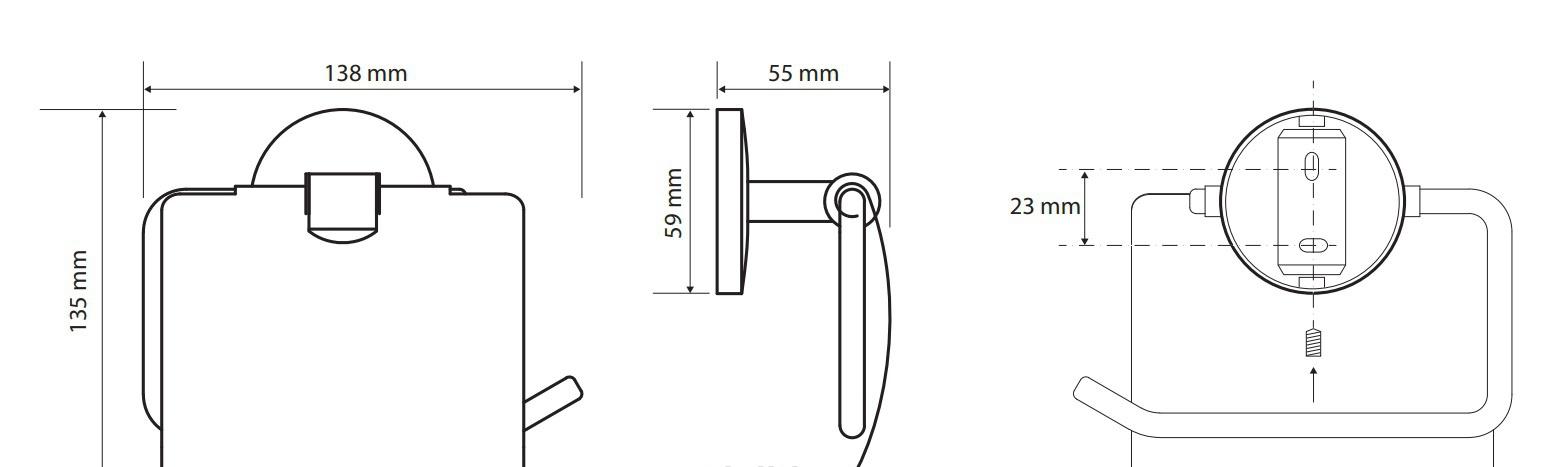 Bemeta Nox, Держатель туалетной бумаги, 102512010