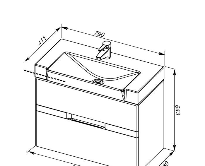 Aquanet Виго, Тумба для раковины, 00183405