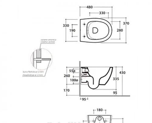 Globo 4ALL, Унитаз подвесной, MDS04.BI