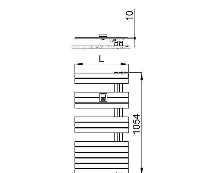 Полотенцесушитель электрический - Irsap, Soul, 5x55x105.4 см, SRM055D01IR01NNN