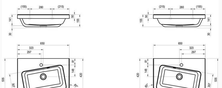 Ravak 10°, Умывальник, XJIP1165000