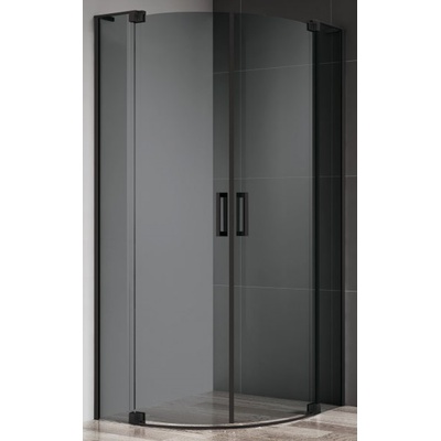 Душевой уголок - Cezares, Slider R2, 90x90x195 см, SLIDER-R-2-90/100-GRIGIO-NERO