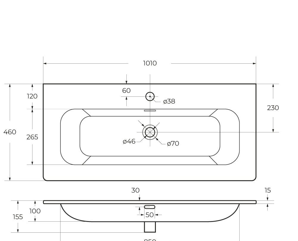 Cezares Eco, Раковина, CZR-8073-100