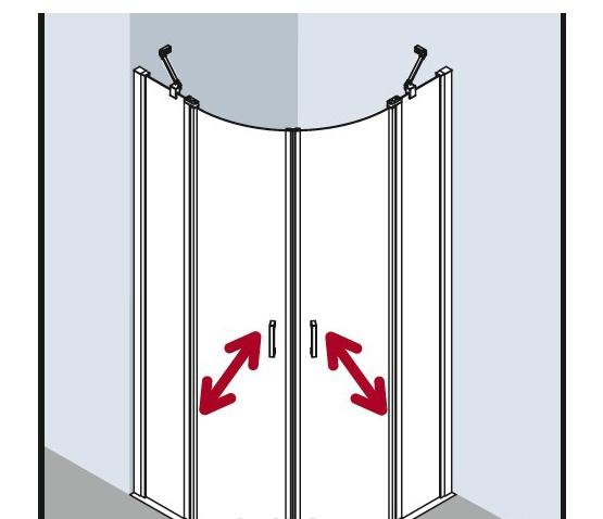 Душевой уголок - Kermi, Cada XS, 90x90x200 см, CKP5509020VPK