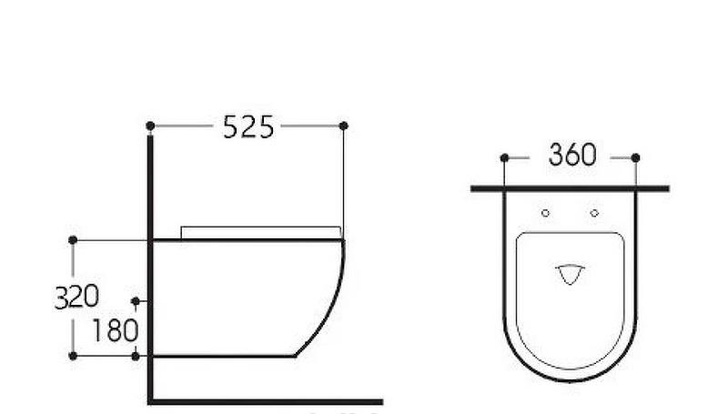 Aquatek Европа, Унитаз подвесной, AQ1901-MB