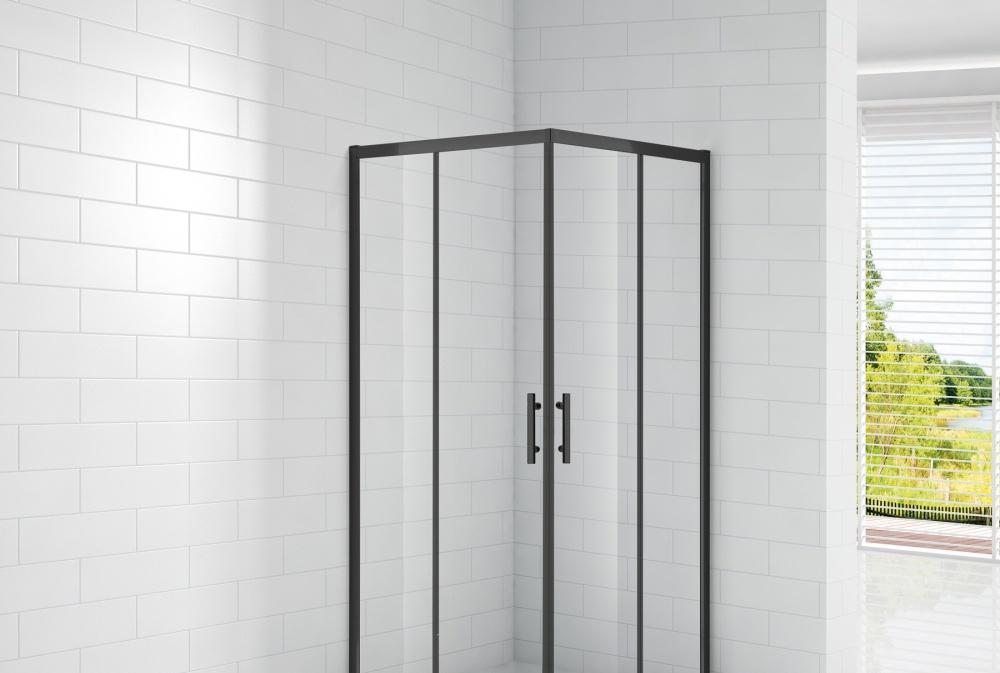 Душевой уголок - Cezares, Eco, 100x100x190 см, ECO-O-A-2-100-C-NERO