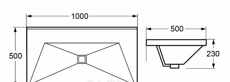 Cezares Molveno, Раковина, CZR-1188-1000/500
