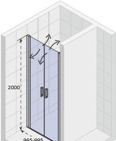 Душевая дверь - Riho, Novik, 100x200 см, GZ6100000 / Z111 GZ6100000 / G003034120