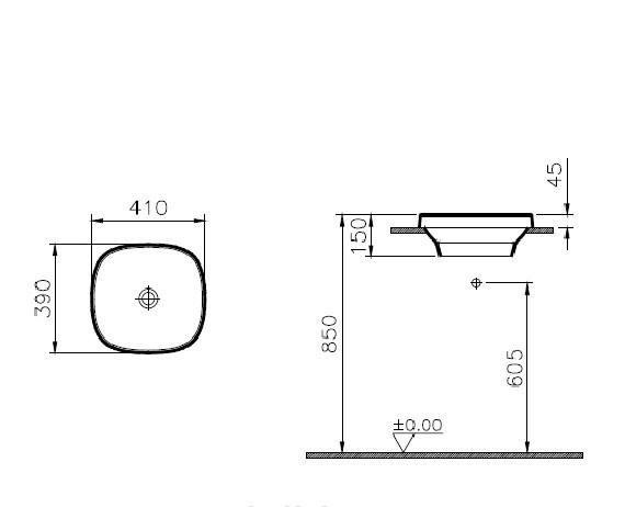 Vitra Frame, Раковина, 5654B403-0016