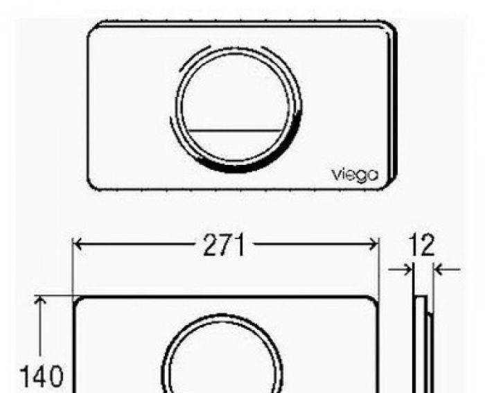 Кнопка смыва - Viega, Visign for Style 13, 1.2x27.1x14 см, 654498
