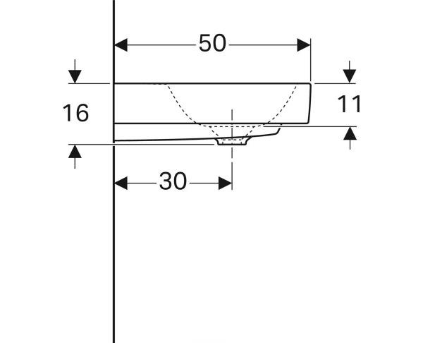 Geberit Citterio, Раковина, 500.548.01.1