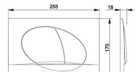 Кнопка смыва - Roca, Active, 1.8x25.5x17 см, 8901140B0 / 42B 8901140B0