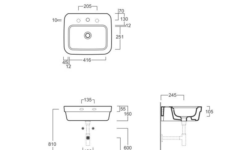 Simas Evolution EVO, Раковина, EVO 15 bia