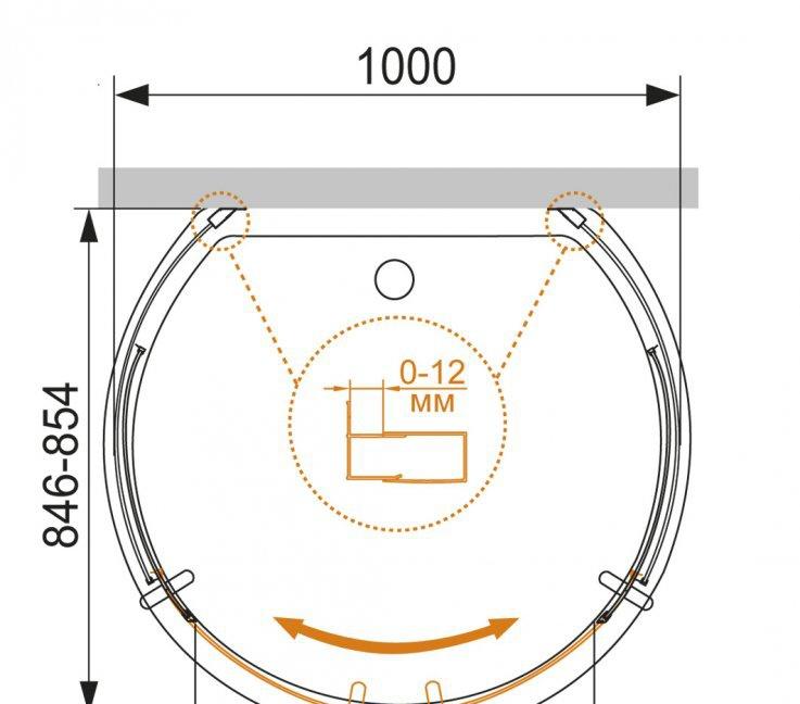 Душевой уголок - Cezares, Eco, 100x85x190 см, ECO-O-2-100/85-C-Cr