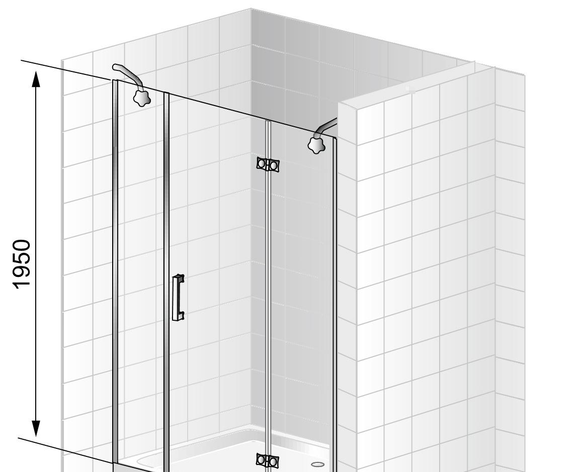 Душевая дверь - Cezares, Magic Royal Palace, 130x195 см, MAGIC-B-13-40+60/30-ROYAL PALACE-PP-Br-R / MAGIC-60/30-ROYAL PALACE-PP-Br-R