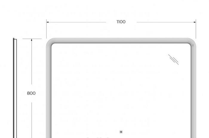 Cezares Duet, Зеркало, CZR-SPC-DUET-1100-800-LED-TCH