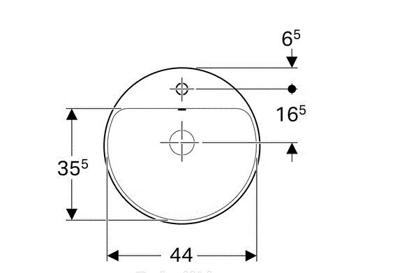 Geberit Variform, Раковина, 500.704.01.2