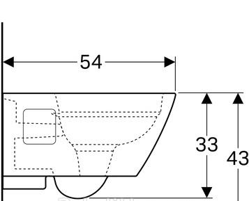 Geberit Renova Plan, Унитаз подвесной, 500.378.01.1