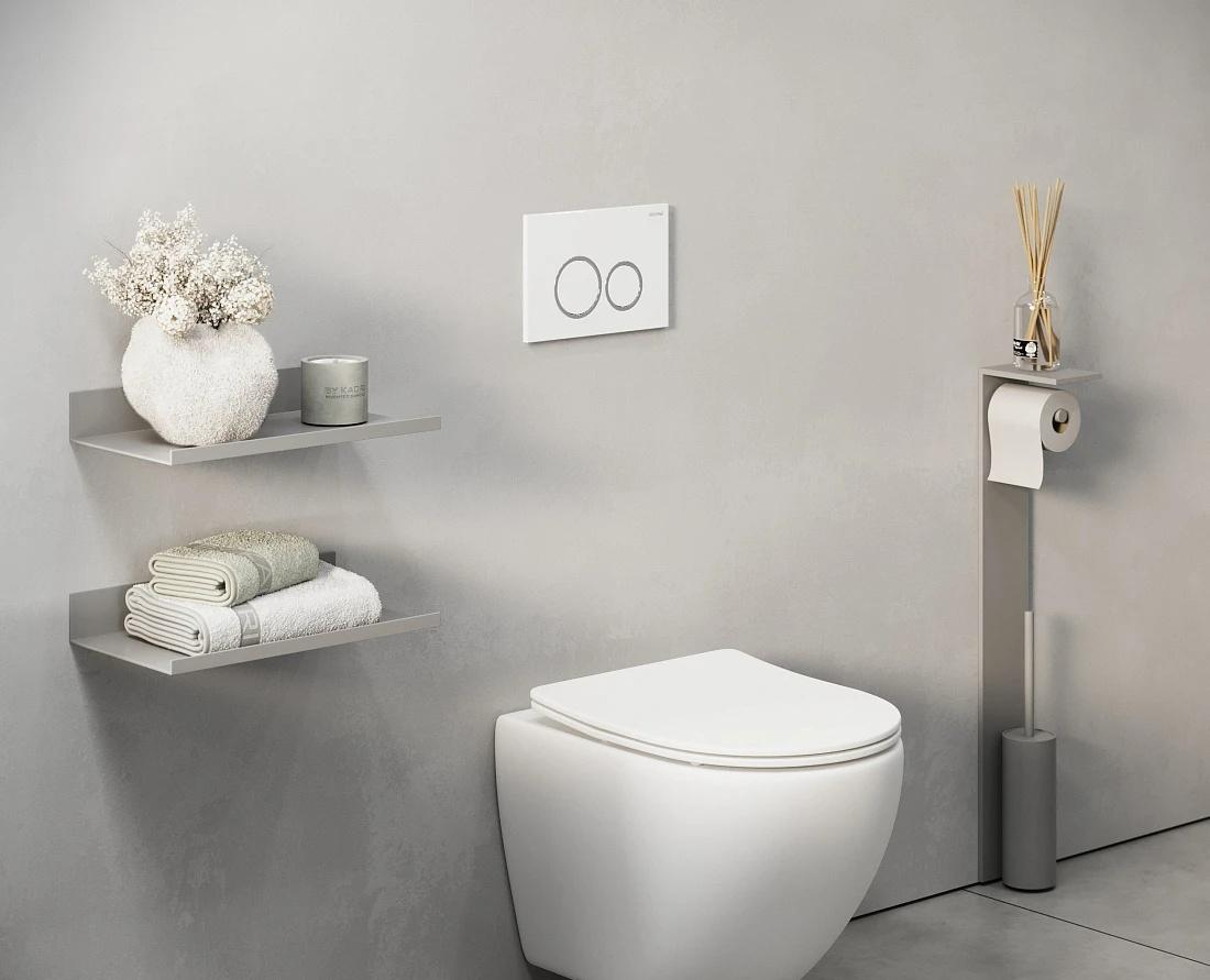 Grossman без коллекции, Унитаз подвесной с инсталляцией и кнопкой, 97.4455S.01.000