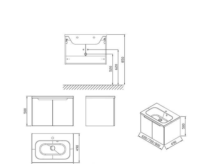 Ravak Classic, Тумба для раковины, X000001089