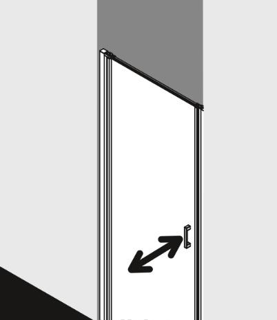 Душевая дверь - Kermi, Cada XS, 80x200 см, RA 1WR 08020VPK