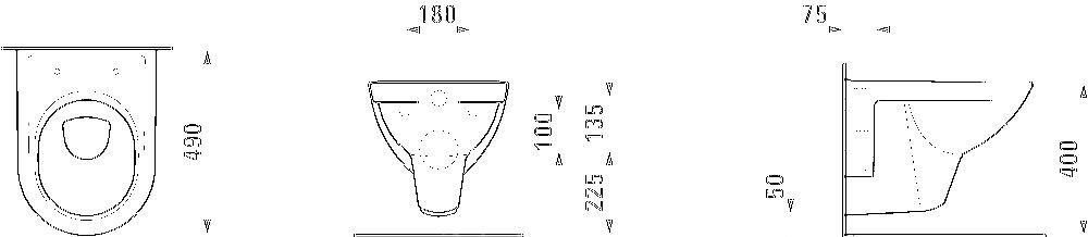 Laufen Pro, Унитаз подвесной, 8.2095.2.000.000.1