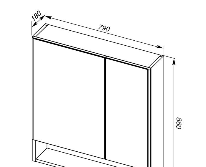 Aquanet Виго, Шкаф-зеркало, 869001000