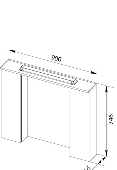 Aquanet Тиана, Шкаф-зеркало, 641600