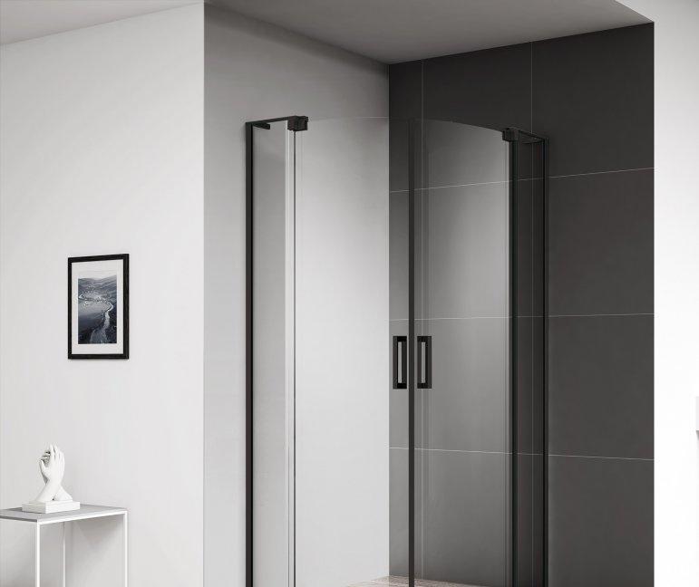 Душевой уголок - Cezares, Slider R2, 80x80x195 см, SLIDER-R-2-80/90-C-NERO