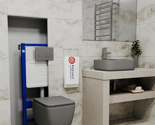 Инсталляция для унитаза - Point, Элемент, 30x52.5x105 см, PN45120