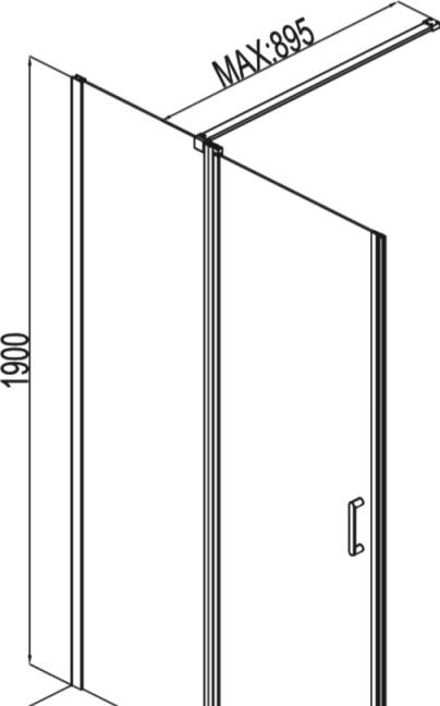 Душевой уголок - Aquanet, Cinetic, 90x120x190 см, UNO-BF-1-115-P-Cr