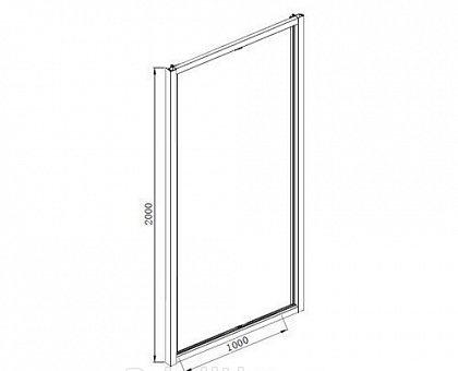 Душевая дверь - Aquanet, Alfa, 100x200 см, NAA6422 100 / 00210022