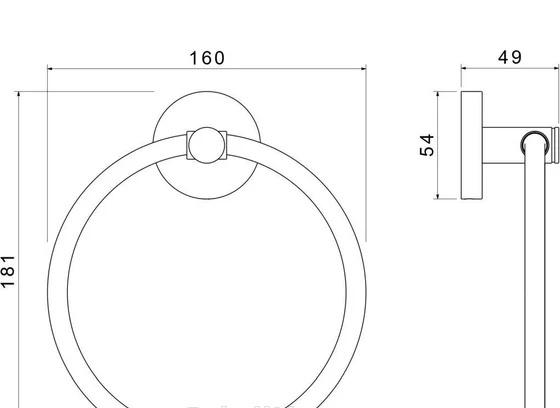 Aquatek Европа, Полотенцедержатель, AQ4112MB