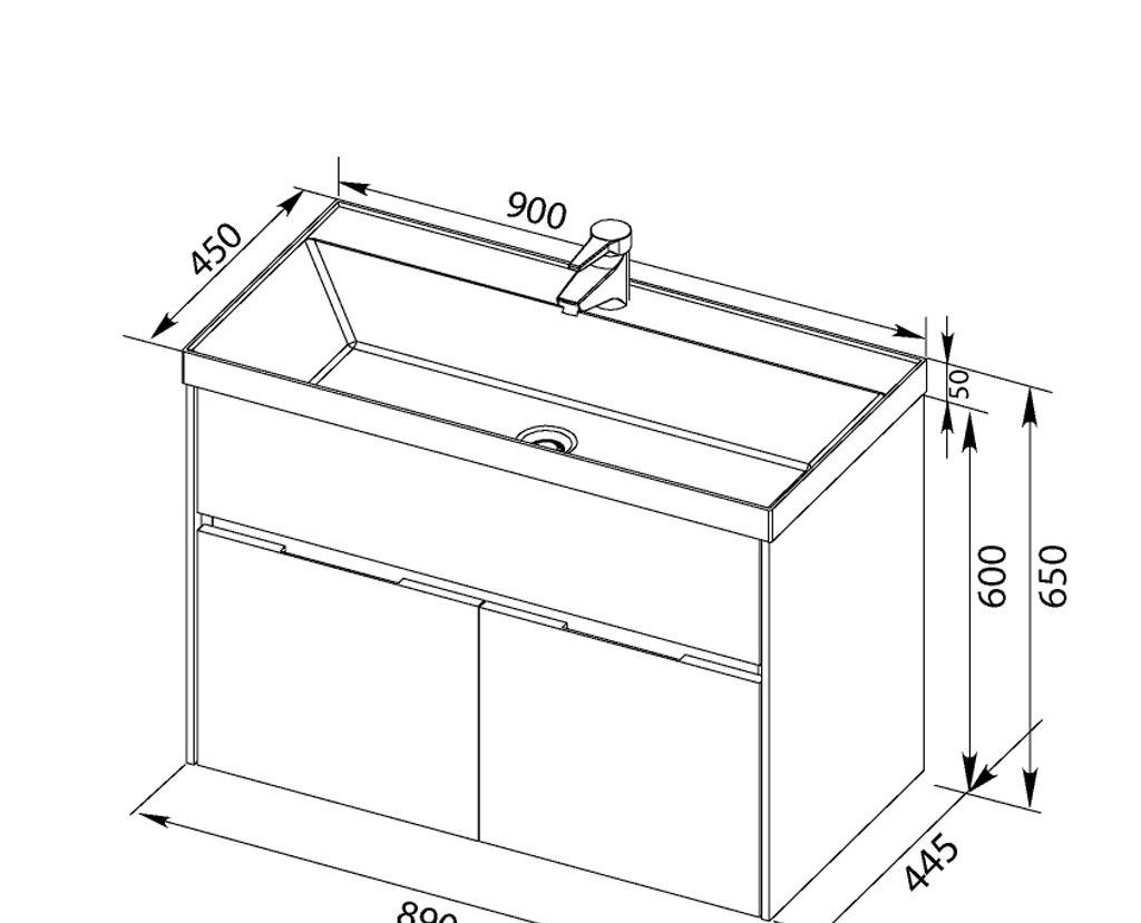 Aquanet Латина, Тумба для раковины, 00179932