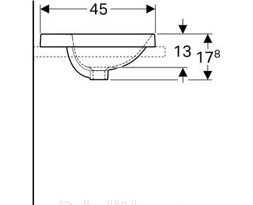Geberit Variform, Раковина, 500.732.01.2