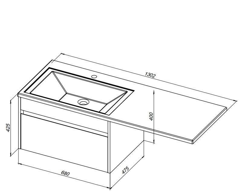 Aquanet Токио, Тумба для раковины, 00236917