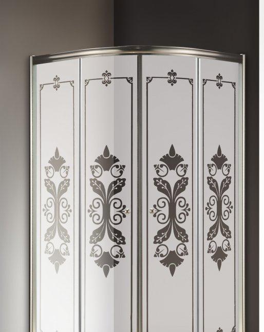 Душевой уголок - Cezares, Giubileo, 90x90x195 см, GIUBILEO-R-2-90-SCORREVOLE-PP-St