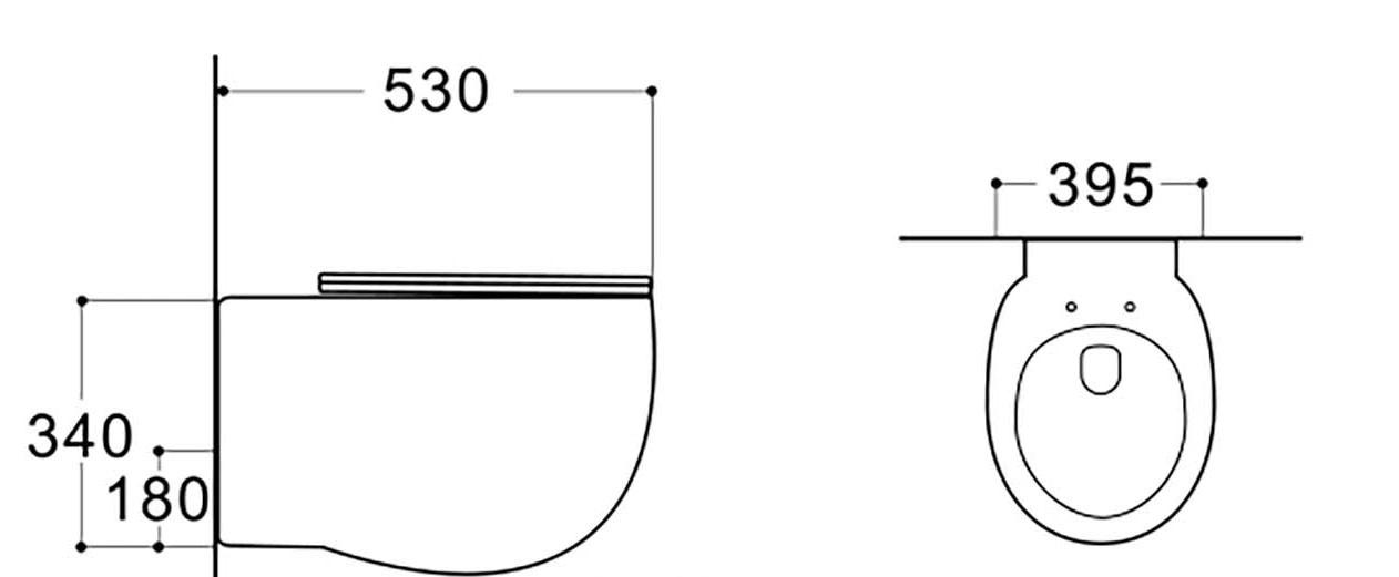 Aquatek Лира, Унитаз подвесной, AQ1980-00